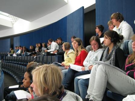 Schüler/innen im Europaparlament